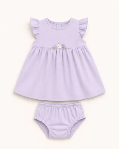 Lavender Garden Baby Dress