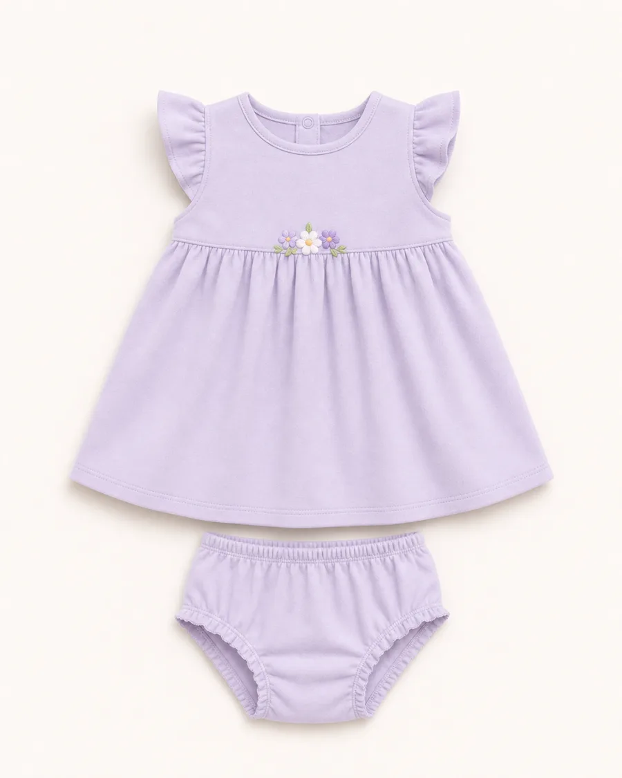 Lavender Garden Baby Dress