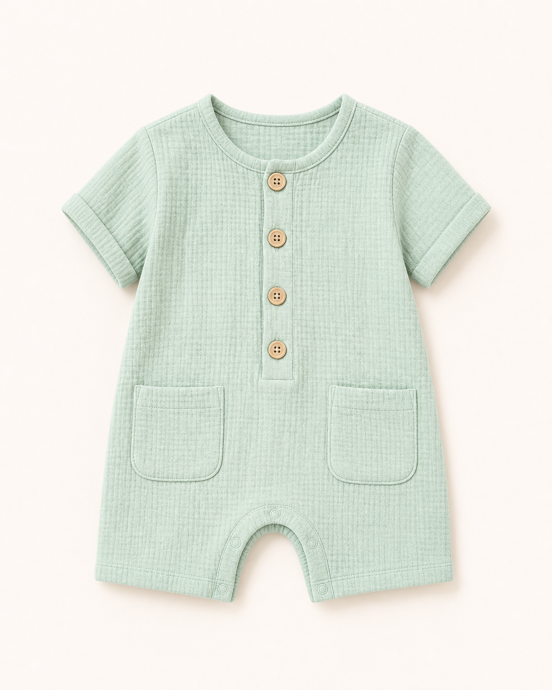 Mint Meadow Muslin Romper