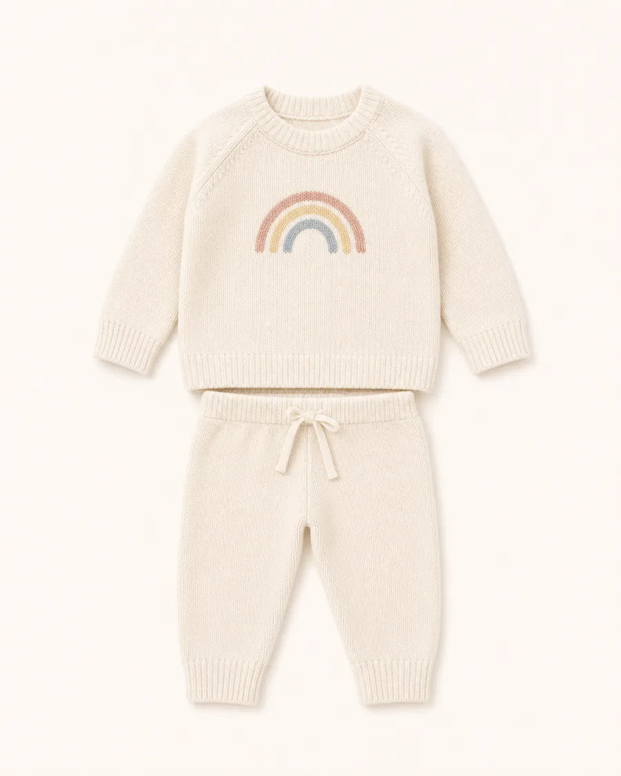 Pastel Rainbow Knit Set
