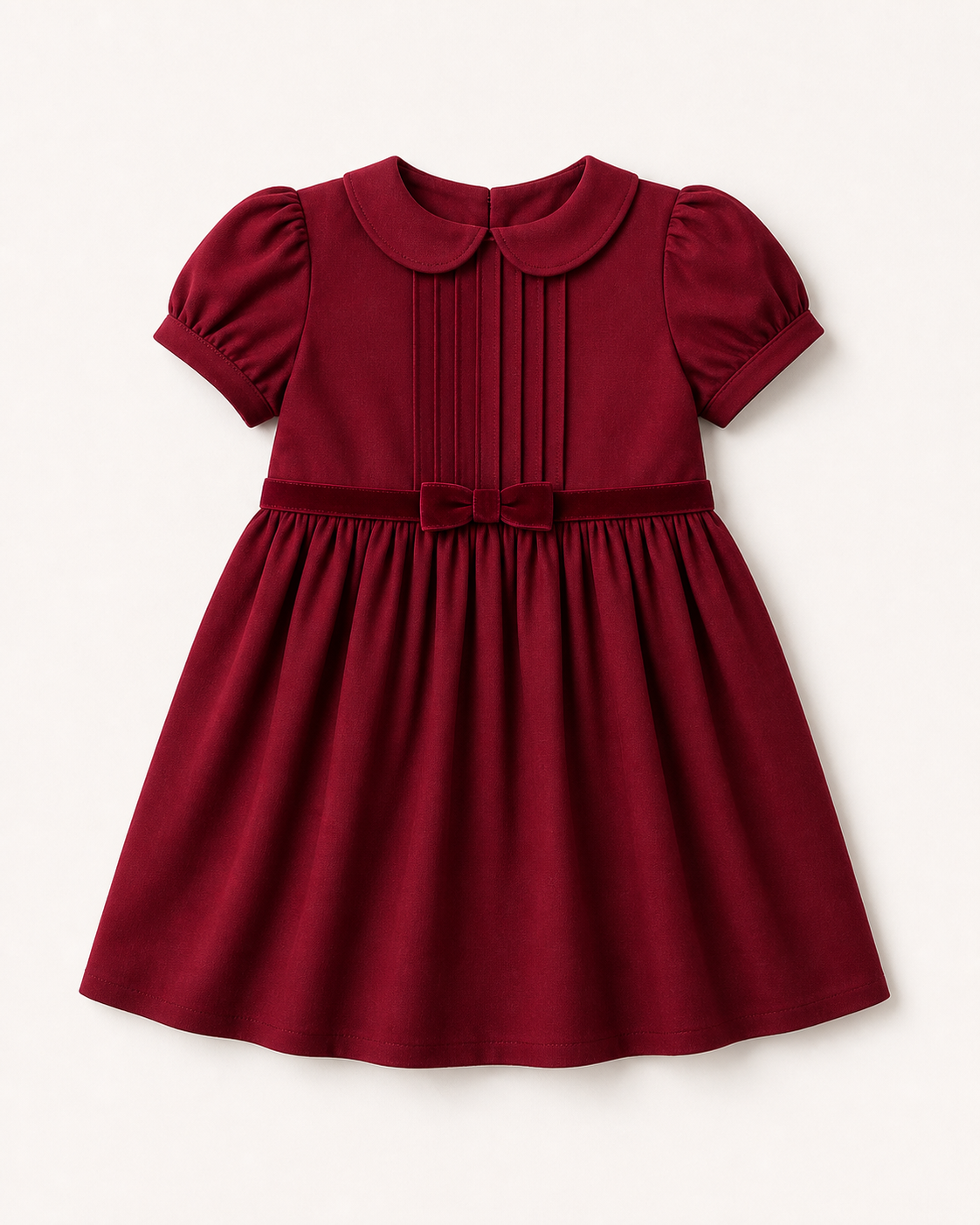 Berry Sunday Pleated Dress