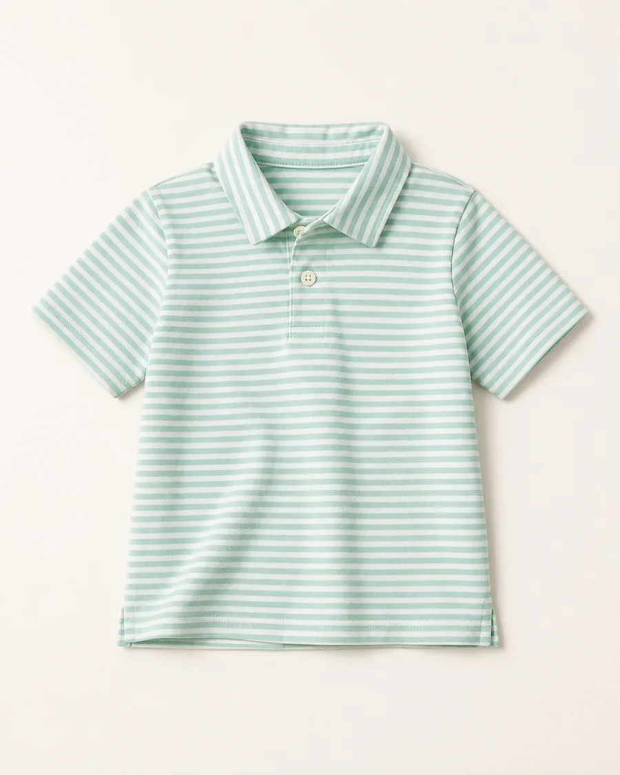 Mint Stripe Polo Shirt