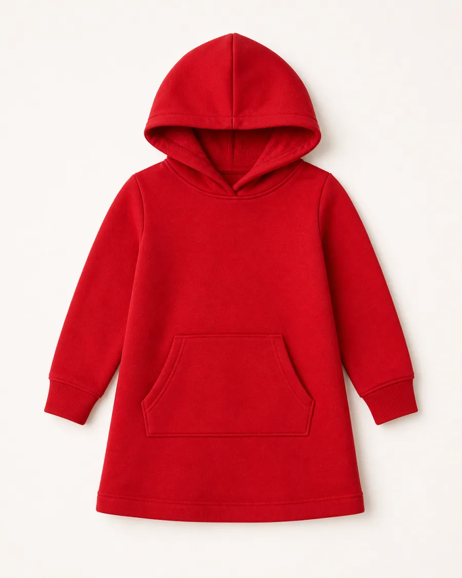Cherry Hooded Sweatshirt Dress